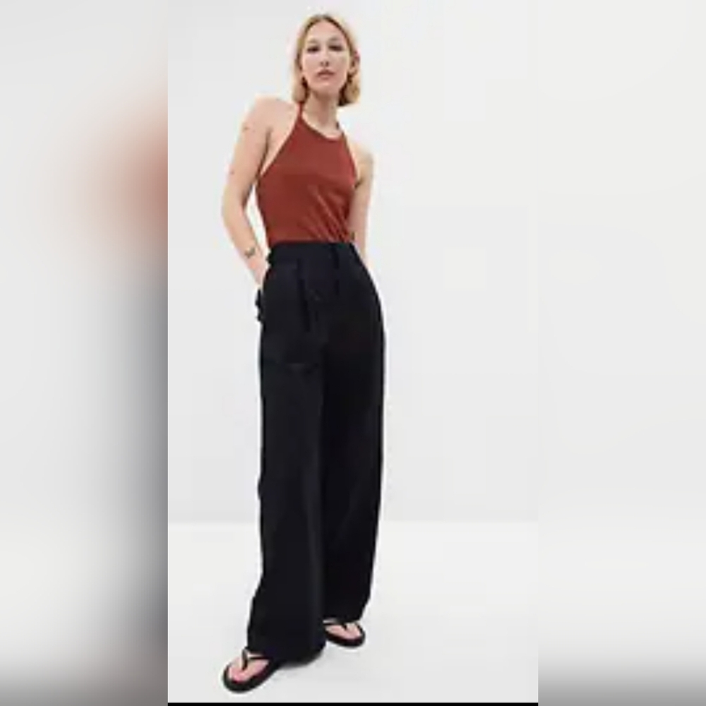 BNWT Gap crochet halter tank top in copper beech brown color size S